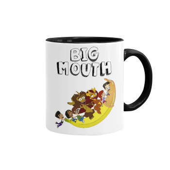 Big mouth, Mug colored black, ceramic, 330ml