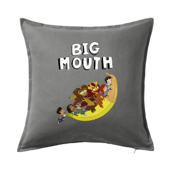 Big mouth, Sofa cushion Grey 50x50cm includes filling