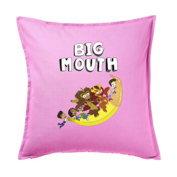 Big mouth, Sofa cushion Pink 50x50cm includes filling