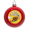 Red Christmas tree ornament bauble 8cm