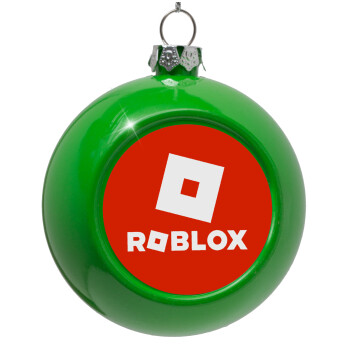 Roblox red, Στολίδι Χριστουγεννιάτικη μπάλα δένδρου Πράσινο 8cm