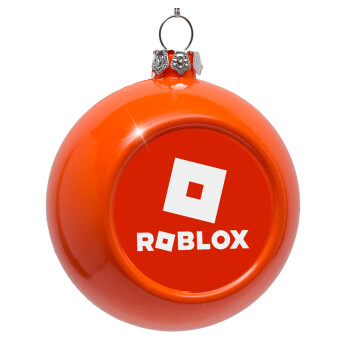 Roblox red, Στολίδι Χριστουγεννιάτικη μπάλα δένδρου Πορτοκαλί 8cm