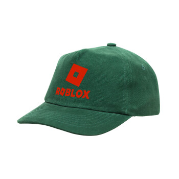 Roblox red, Children's Baseball Cap, 100% Cotton Drill, GREEN (COTTON, CHILDREN'S, ONE SIZE)