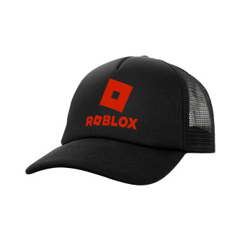 Roblox red, Καπέλο Ενηλίκων Soft Trucker με Δίχτυ Μαύρο (POLYESTER, ΕΝΗΛΙΚΩΝ, UNISEX, ONE SIZE)