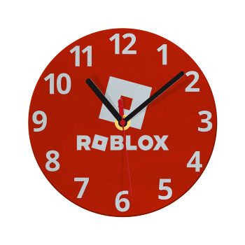 Roblox red, Ρολόι τοίχου γυάλινο (20cm)