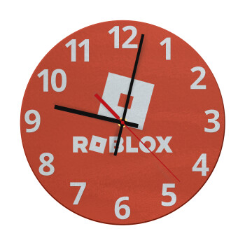 Roblox red, Ρολόι τοίχου γυάλινο (30cm)