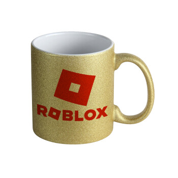 Roblox red, Κούπα Χρυσή Glitter που γυαλίζει, κεραμική, 330ml