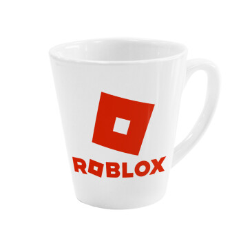 Roblox red, Κούπα κωνική Latte Λευκή, κεραμική, 300ml