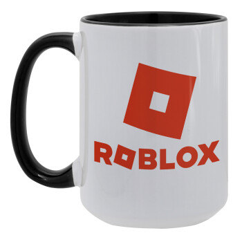 Roblox red, Κούπα Mega 15oz, κεραμική Μαύρη, 450ml