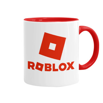 Roblox red, Κούπα χρωματιστή κόκκινη, κεραμική, 330ml