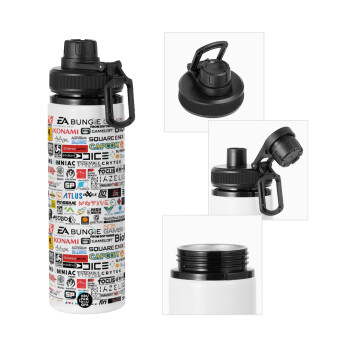 Video Game Studio Logos, Metal water bottle with safety cap, aluminum 850ml