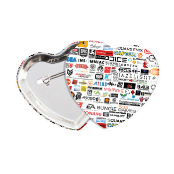 Video Game Studio Logos, Κονκάρδα παραμάνα καρδιά (57x52mm)