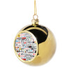 Golden Christmas tree ball ornament 8cm