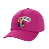 Children's Baseball Cap, 100% Cotton Twill, Fuchsia (COTTON, CHILDREN'S, UNISEX, ONE SIZE)