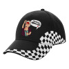 Adult Ultimate BLACK RACING Cap, (100% COTTON DRILL, ADULT, UNISEX, ONE SIZE)