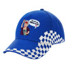 Adult Ultimate BLUE RACING Cap, (100% COTTON DRILL, ADULT, UNISEX, ONE SIZE)