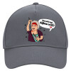 Ultimate Adult Hat Grey, (100% COTTON DRILL, ADULT, UNISEX, ONE SIZE)