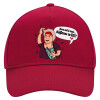 Adult Ultimate Hat RED, (100% COTTON DRILL, ADULT, UNISEX, ONE SIZE)