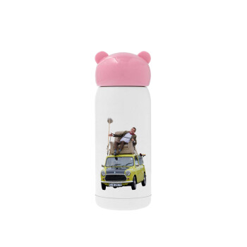 Mr. Bean mini 1000, Ροζ ανοξείδωτο παγούρι θερμό (Stainless steel), 320ml