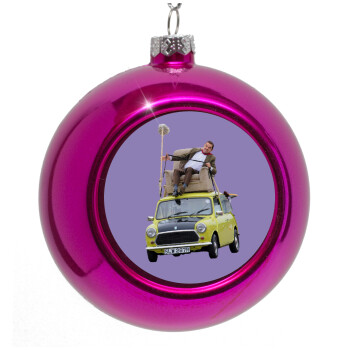 Mr. Bean mini 1000, Purple Christmas tree ornament bauble 8cm