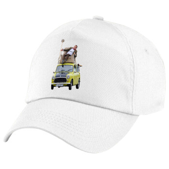 Mr. Bean mini 1000, Children's Baseball Cap, 100% Cotton Twill, White (COTTON, CHILDREN'S, UNISEX, ONE SIZE)