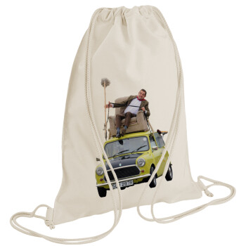 Mr. Bean mini 1000, Τσάντα πλάτης πουγκί GYMBAG natural (28x40cm)