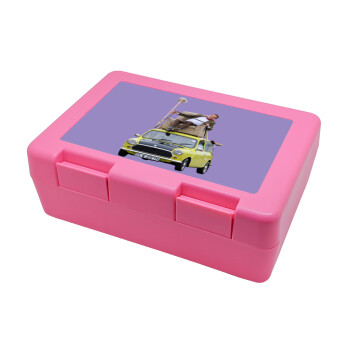 Mr. Bean mini 1000, Children's cookie container PINK 185x128x65mm (BPA free plastic)