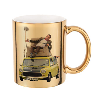 Mr. Bean mini 1000, Mug ceramic, gold mirror, 330ml