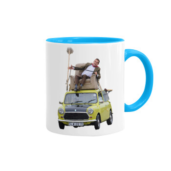 Mr. Bean mini 1000, Mug colored light blue, ceramic, 330ml