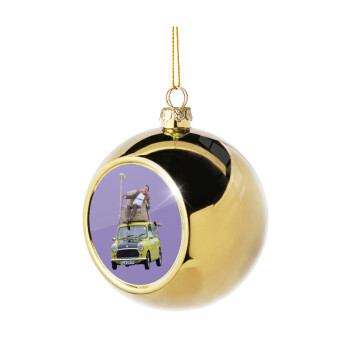 Mr. Bean mini 1000, Golden Christmas tree ball ornament 8cm