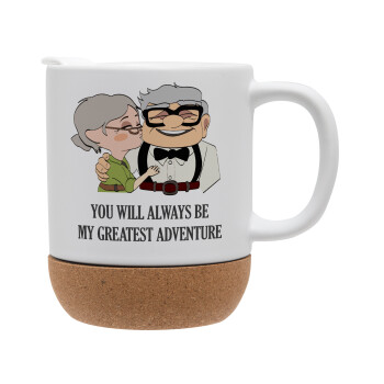 UP, YOU WILL ALWAYS BE MY GREATEST ADVENTURE, Ceramic coffee mug Cork (MAT), 330ml (1pcs)