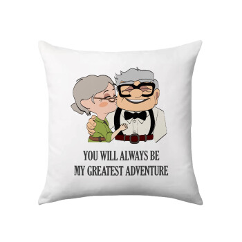 UP, YOU WILL ALWAYS BE MY GREATEST ADVENTURE, Sofa cushion 40x40cm includes filling