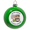 Green Christmas tree ornament bauble 8cm