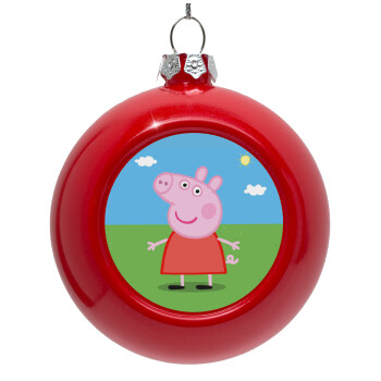 Πέππα το γουρουνάκι, Red Christmas tree ornament bauble 8cm