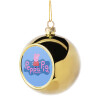 Golden Christmas tree ball ornament 8cm