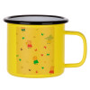 Metallic enamel MATT Yellow cup 360ml