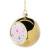 Golden Christmas tree ball ornament 8cm