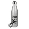 Metallic Glitter Silver Thermos Flask (Stainless steel), double-walled, 500ml