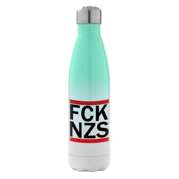 FCK NZS, Μεταλλικό παγούρι θερμός Πράσινο/Λευκό (Stainless steel), διπλού τοιχώματος, 500ml