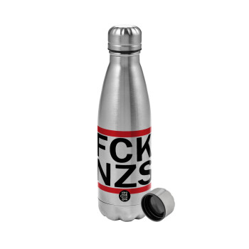 FCK NZS, Metallic water bottle, stainless steel, 750ml