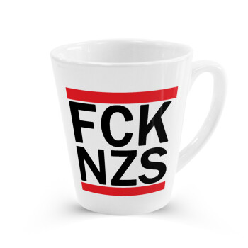 FCK NZS, Κούπα κωνική Latte Λευκή, κεραμική, 300ml