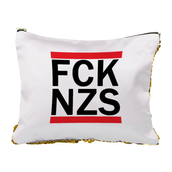 FCK NZS, Sequin Gold Pouch Cosmetic Bag