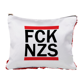 FCK NZS, Red sequin cosmetic bag