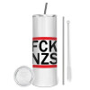 Eco friendly stainless steel tumbler 600ml, with metal straw & cleaning brush