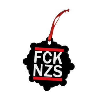 FCK NZS, Christmas ornament snowflake wooden 7.5cm