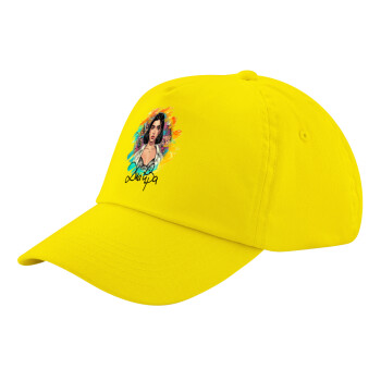 Dua lipa, Child's Baseball Cap, 100% Cotton Twill, Yellow (COTTON, CHILD, UNISEX, ONE SIZE)