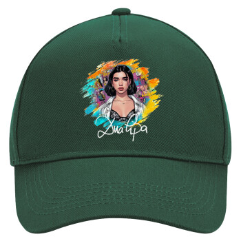 Dua lipa, Adult Ultimate Hat GREEN, (100% COTTON DRILL, ADULT, UNISEX, ONE SIZE)