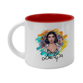 Dua lipa, Κούπα κεραμική 400ml Λευκή/Κόκκινη