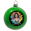 Green Christmas tree ornament bauble 8cm