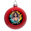 Red Christmas tree ornament bauble 8cm